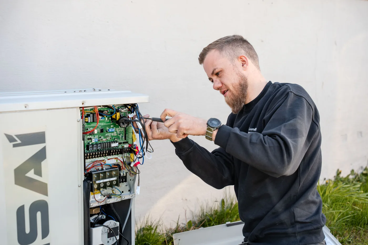 Service og fjernovervågning af varmepumpe